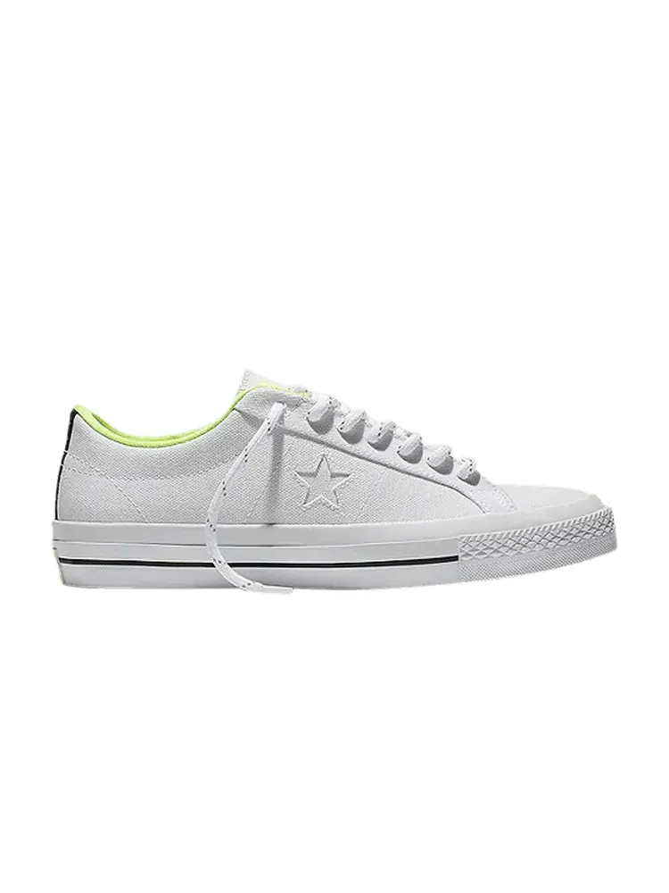 Кроссовки Converse One Star Shield Canvas Low 'White Volt' — изображение 1 из 1, белый/белый