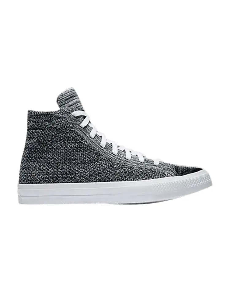 Кроссовки Converse Nike x Chuck Taylor All Star Flyknit High 'Wolf Grey' — изображение 1 из 1, черный/серый/белый