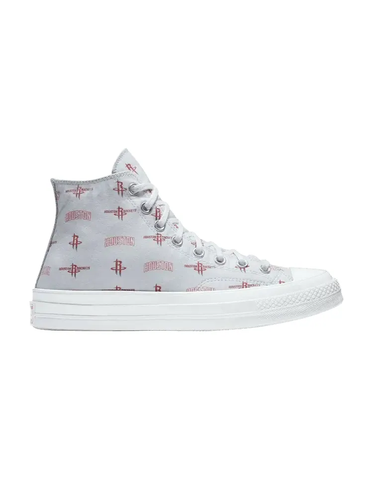 Кроссовки Converse NBA x Chuck Taylor All Star 70 High, Houston Rockets — изображение 1 из 1, серебряный