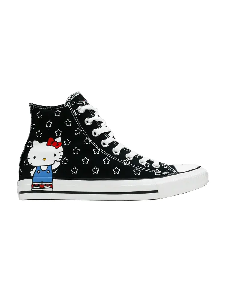 Кроссовки Converse Hello Kitty x Chuck Taylor All Star High 'Black' — изображение 1 из 1, черный