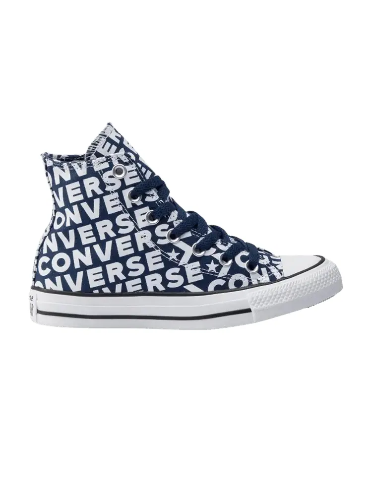 Кроссовки Converse Chuck Taylor All Star High 'Navy Wordmark' — изображение 1 из 1, темно-синий/белый/белый