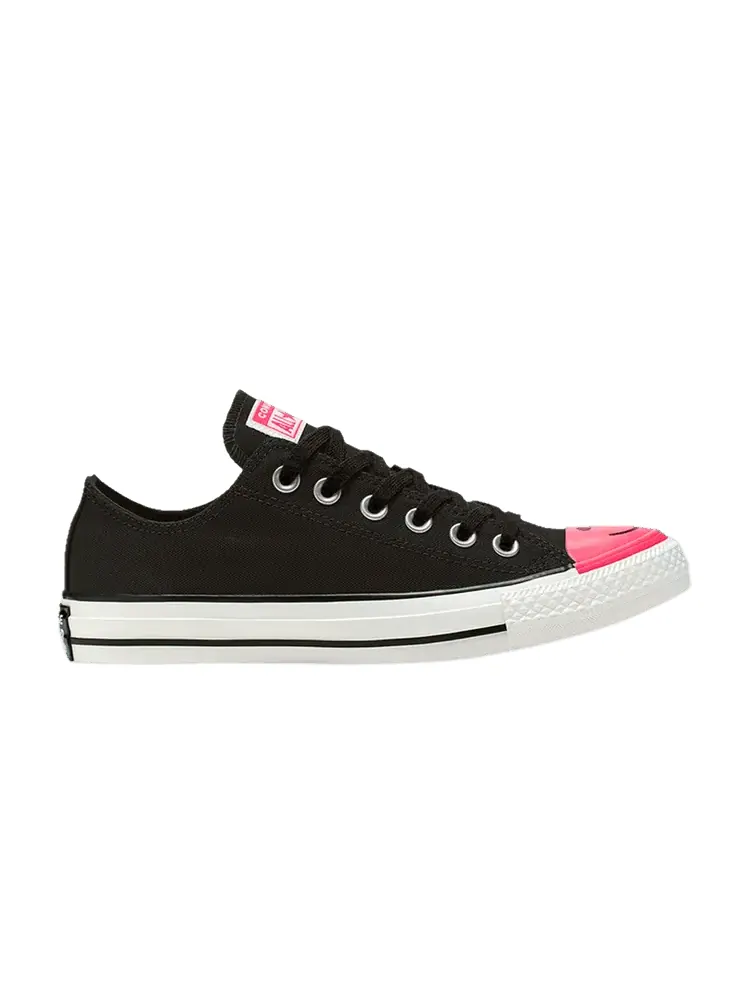 Кроссовки Converse Chuck Taylor All Star Low 'Neon Nights - Black Racer Pink' — изображение 1 из 1, черный/розовый/белый