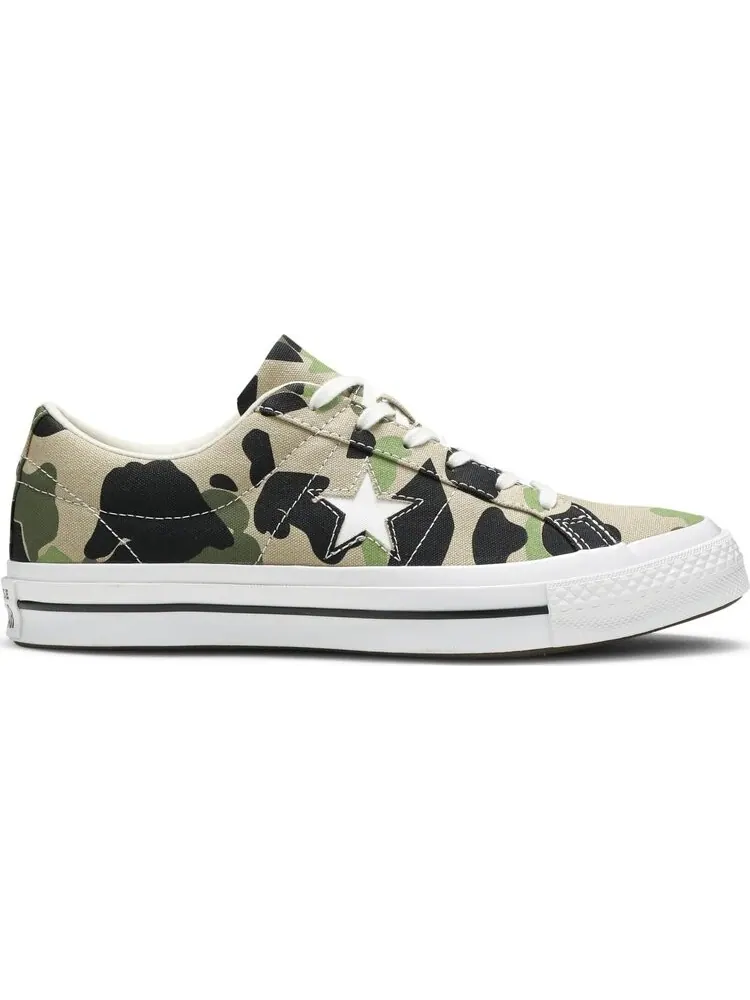 Кроссовки Converse One Star Low Archive Print - Duck Camo — изображение 1 из 8, зеленый