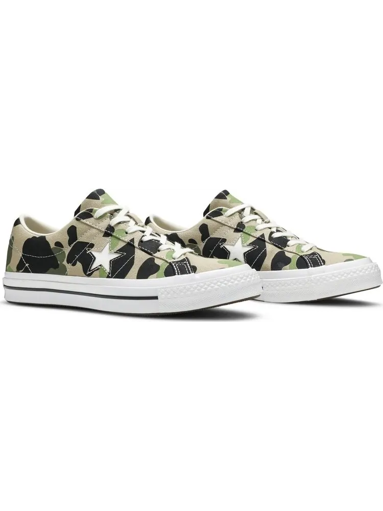 Кроссовки Converse One Star Low Archive Print - Duck Camo — изображение 8 из 8, зеленый