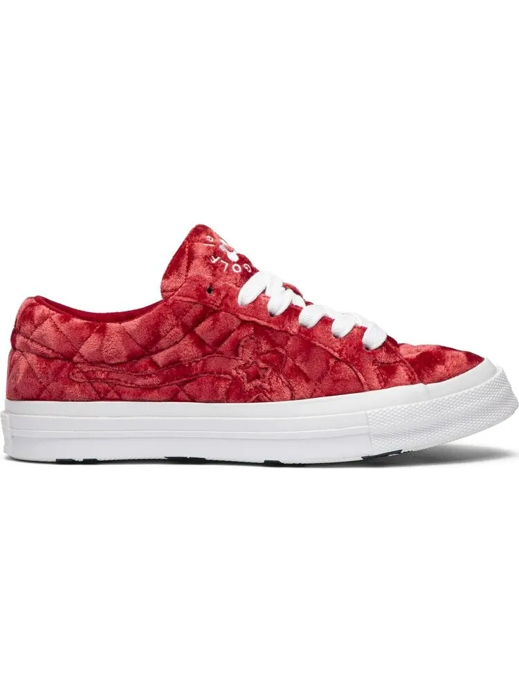 Кроссовки Converse Golf Le Fleur x One Star Quilted Velvet Cherry — изображение 1 из 8, красный