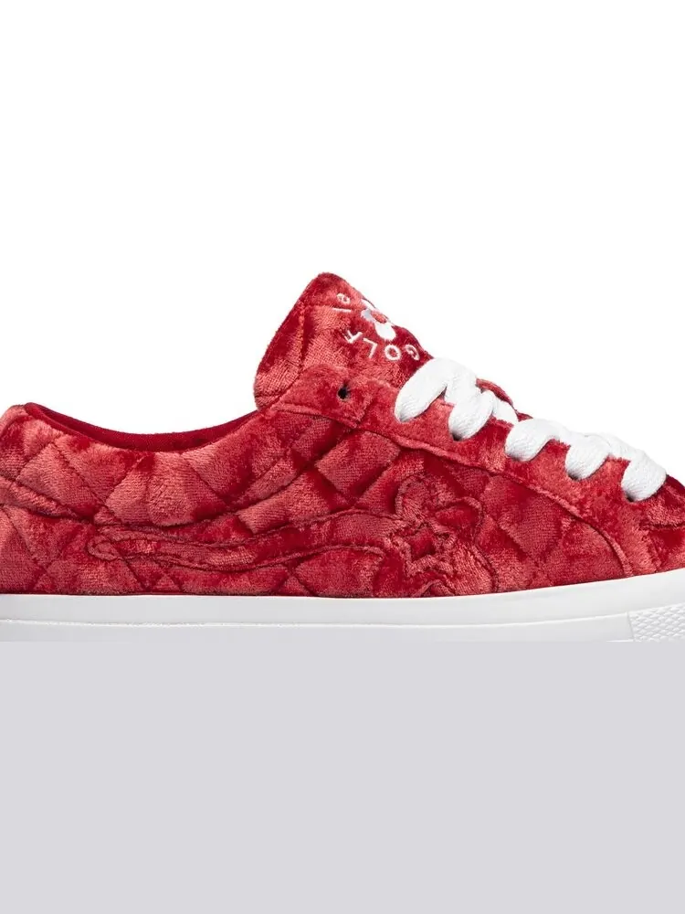 Кроссовки Converse Golf Le Fleur x One Star Quilted Velvet Cherry — изображение 2 из 8, красный