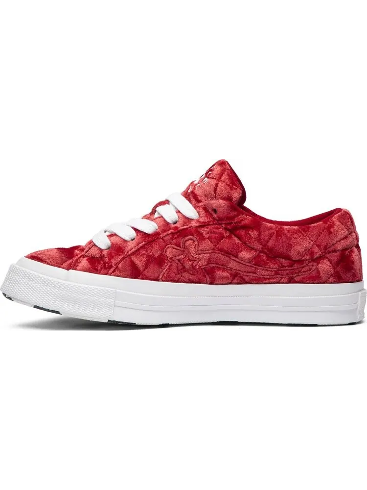 Кроссовки Converse Golf Le Fleur x One Star Quilted Velvet Cherry — изображение 3 из 8, красный