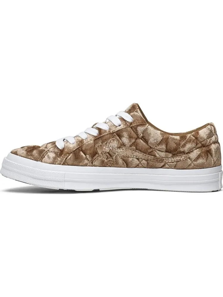 Кроссовки Converse Golf Le Fleur x One Star Quilted Velvet Brown — изображение 3 из 8, коричневый