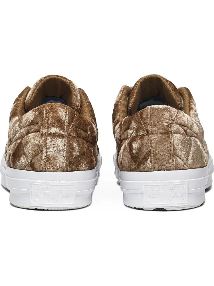 Кроссовки Converse Golf Le Fleur x One Star Quilted Velvet Brown — изображение 6 из 8, коричневый