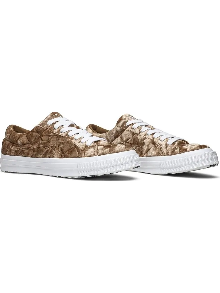 Кроссовки Converse Golf Le Fleur x One Star Quilted Velvet Brown — изображение 8 из 8, коричневый