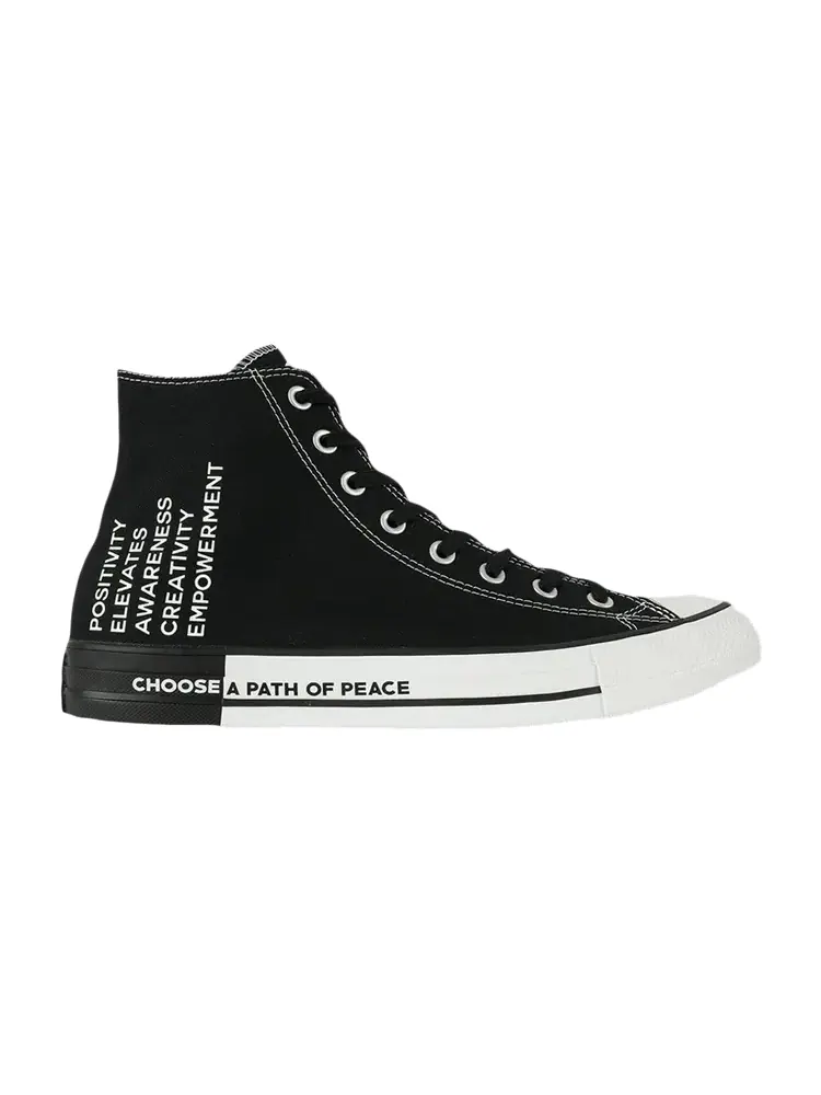Кроссовки Converse Chuck Taylor All Star High 'Seek Peace - Black' — изображение 1 из 1, черный/черный/белый