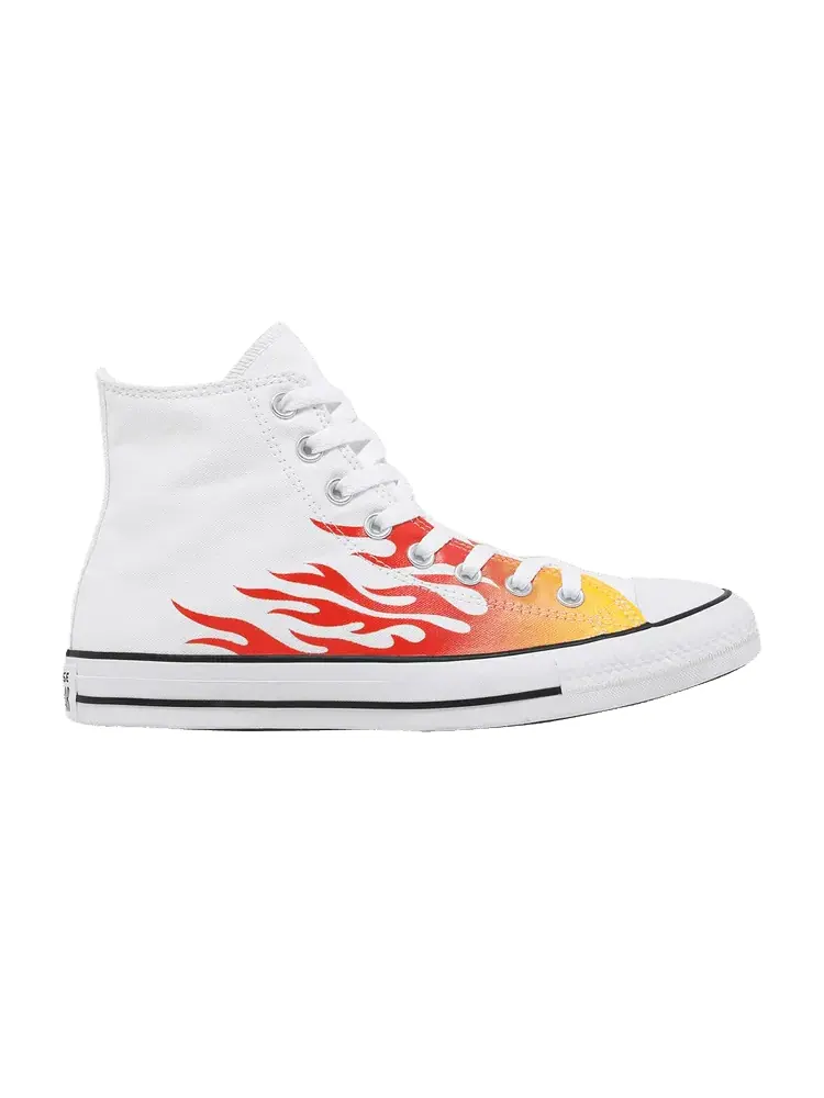 Кроссовки Converse Chuck Taylor All Star High 'Archive Print - White Flame' — изображение 1 из 1, белый/красный/желтый