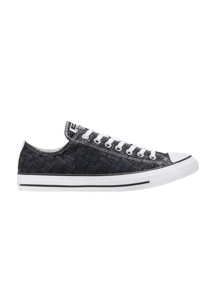 Кроссовки Converse Chuck Taylor All Star Low 'Allover License Plate Prints' — изображение 1 из 1, черный/серый/белый