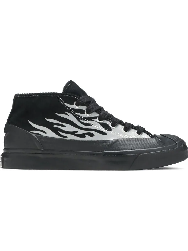 Кроссовки Converse ASAP Nast x Jack Purcell Mid Silver Flames — изображение 1 из 8, черный