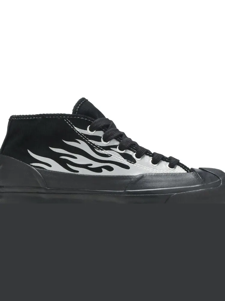 Кроссовки Converse ASAP Nast x Jack Purcell Mid Silver Flames — изображение 2 из 8, черный