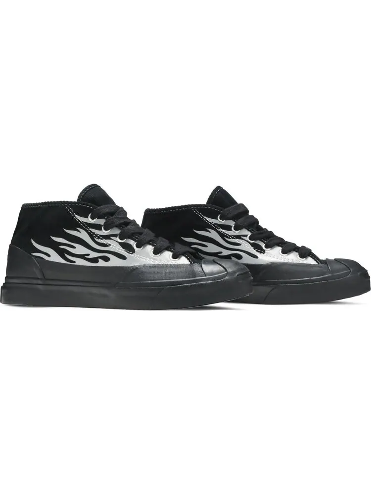 Кроссовки Converse ASAP Nast x Jack Purcell Mid Silver Flames — изображение 8 из 8, черный