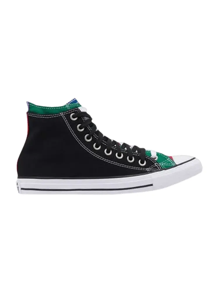 Кроссовки Converse Chuck Taylor All Star Double Upper High 'Black Multi' — изображение 1 из 1, черный/белый/красный
