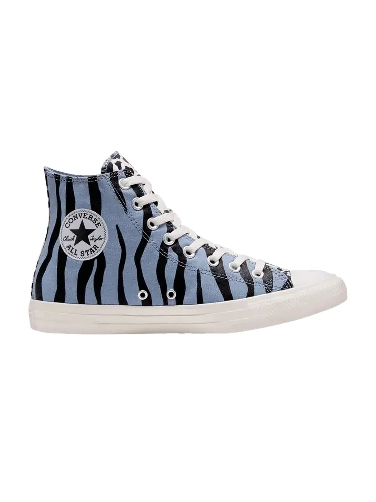 Кроссовки Converse Chuck Taylor All Star High, Twisted Archive Print - Zebra — изображение 1 из 1, синий