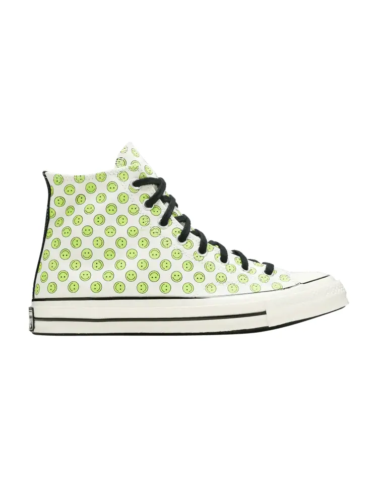 Кроссовки Converse Chuck 70 Happy Camper High 'Allover Smiley Faces' — изображение 1 из 1, черный