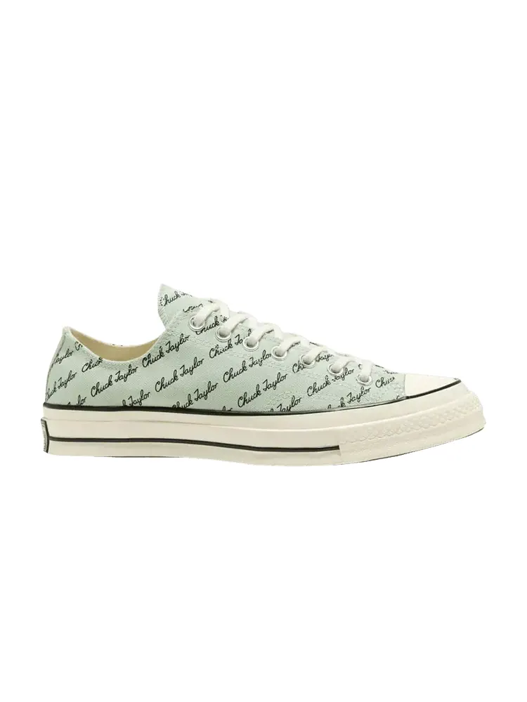 Кроссовки Converse Chuck 70 Low 'Scripted Signature Print - Green Oxide' — изображение 1 из 1, зеленый/черный