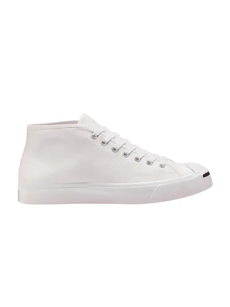 Кроссовки Converse Jack Purcell Mid 'Seasonal Color Twill - White' — изображение 1 из 1, белый/белый/черный