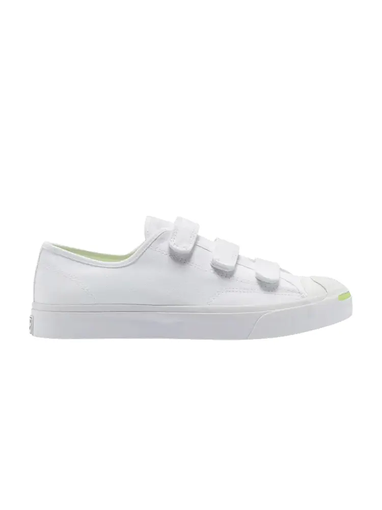 Кроссовки Converse Jack Purcell Low Easy-On 'White Ghost Green' — изображение 1 из 1, белый/белый/зеленый