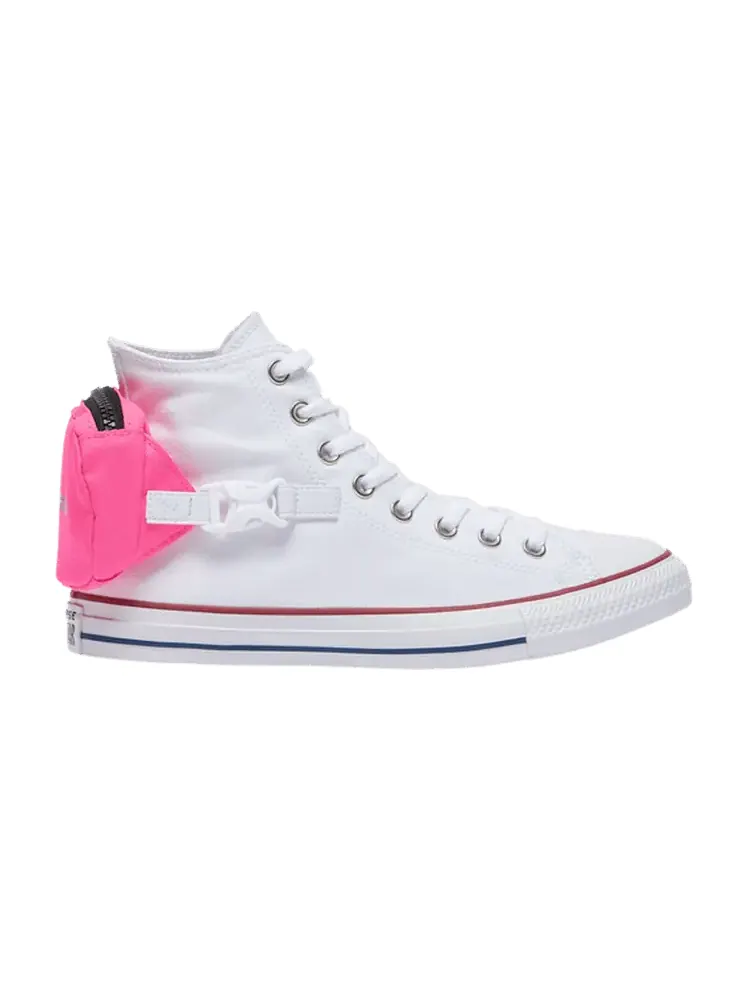 Кроссовки Converse Chuck Taylor All Star Buckle Up High 'Neo Pink' — изображение 1 из 1, белый/розовый/белый