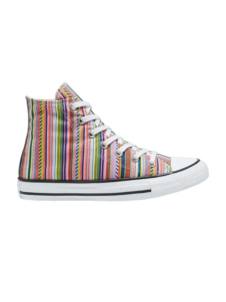 Кроссовки Converse Chuck Taylor All Star High 'Summer Stripes' — изображение 1 из 1, белый/мульти/черный