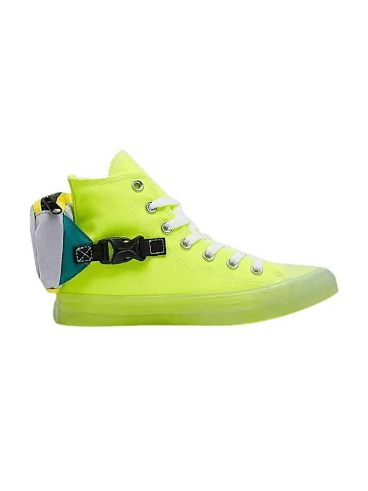 Кроссовки Converse Chuck Taylor All Star Buckle Up High 'Neon Jelly' — изображение 1 из 1, зеленый/фиолетовый/белый