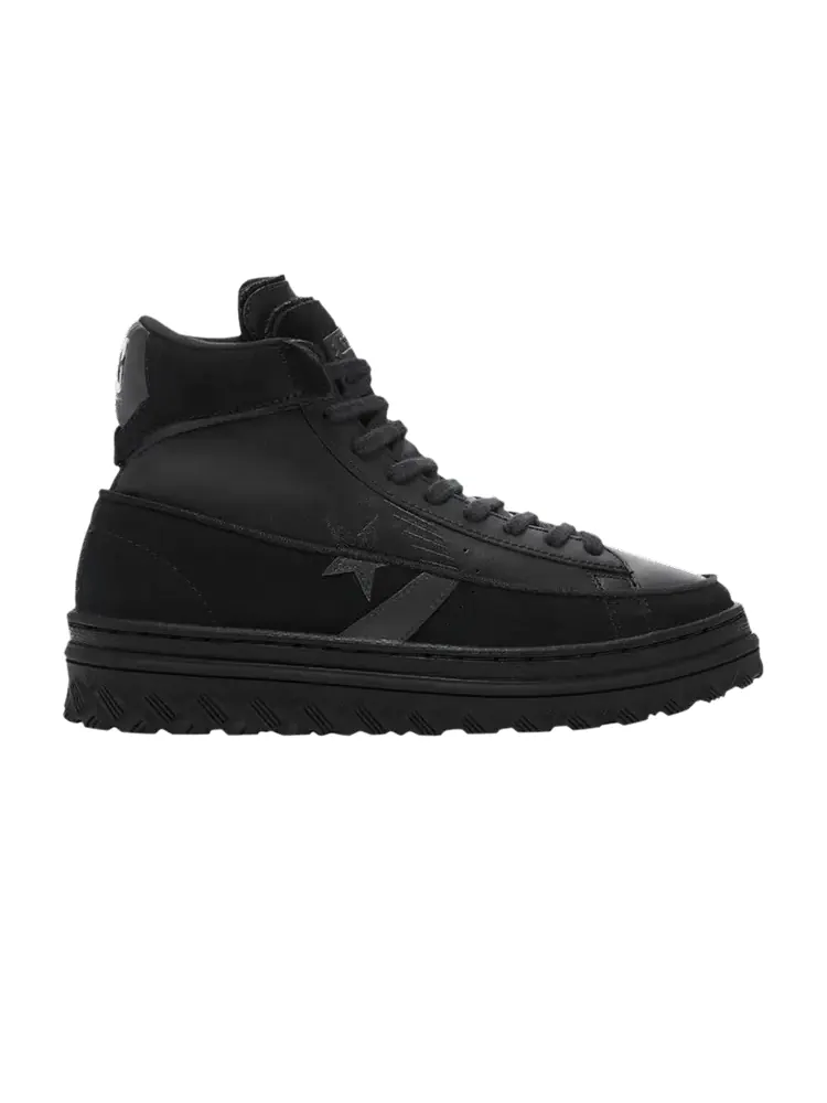 Кроссовки Converse Pro Leather X2 High 'Black Ice - Triple Black' — изображение 1 из 1, черный/черный/черный