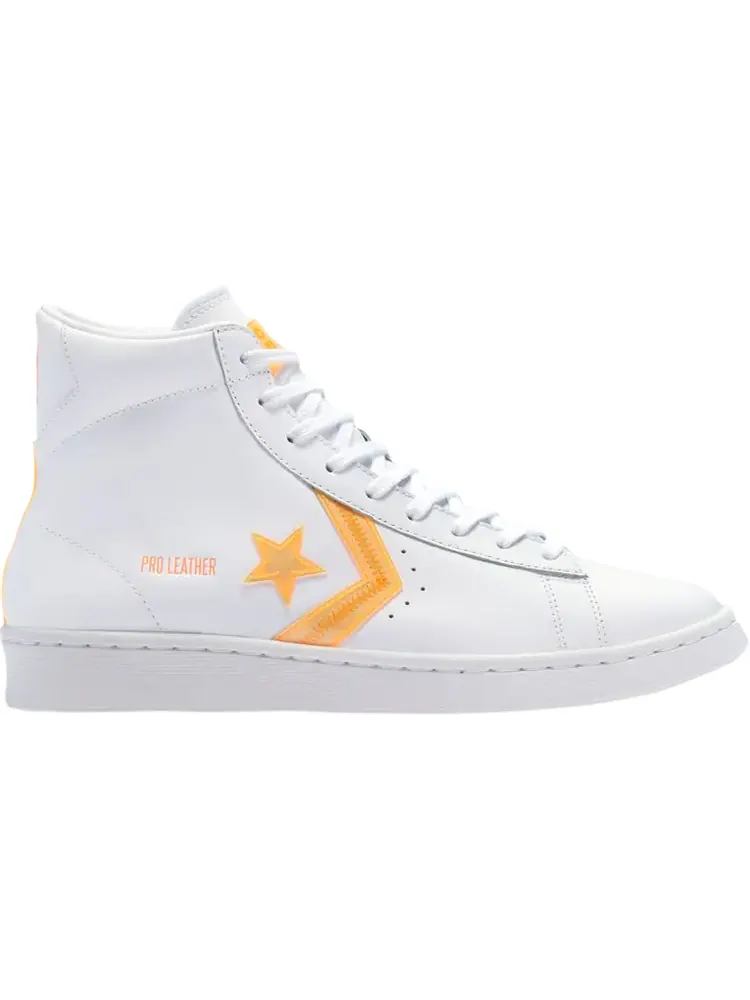 Кроссовки Converse Pro Leather High Hi-Vis Collection - White Flash Orange — изображение 1 из 1, белый