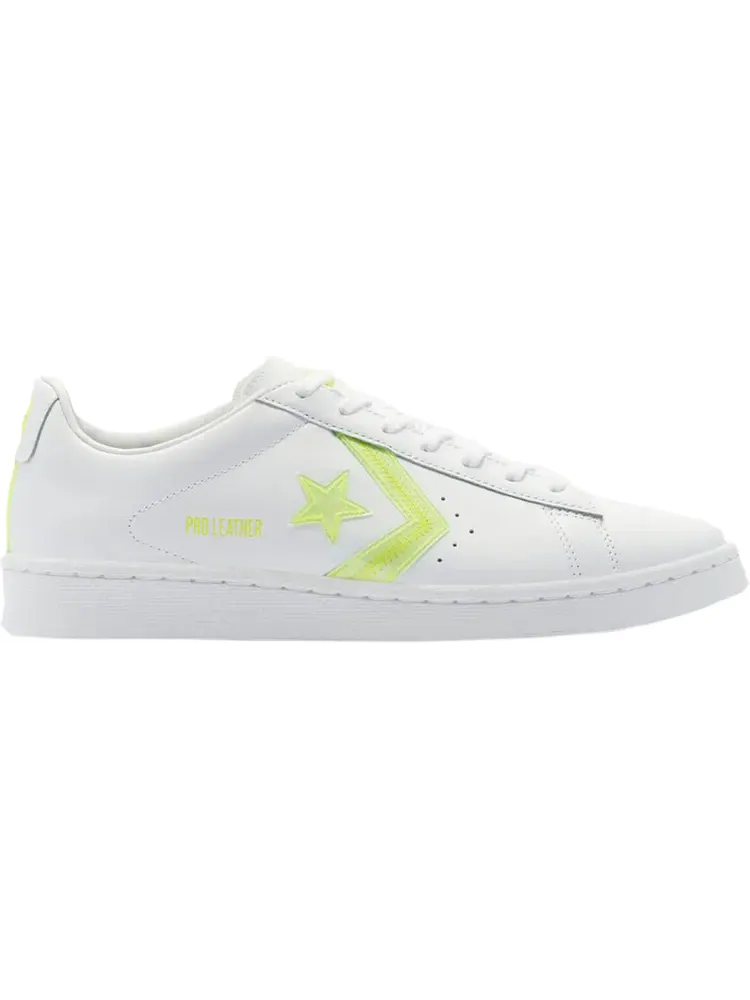 Кроссовки Converse Pro Leather Low Hi-Vis Collection - White Lemon Neon — изображение 1 из 1, белый