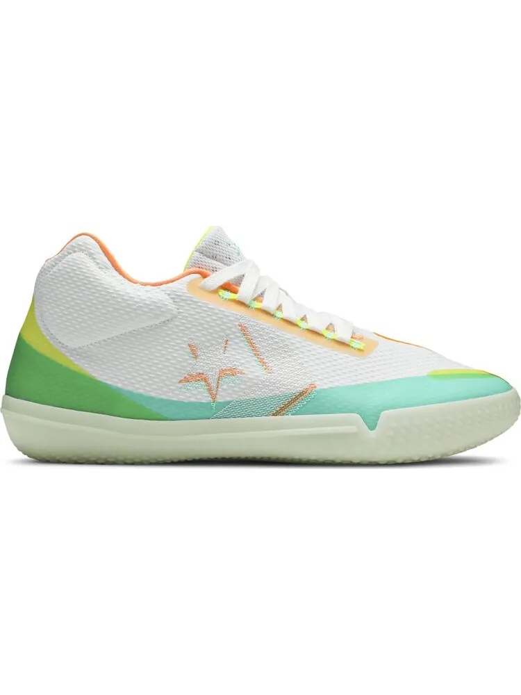 Кроссовки Converse All Star BB Evo Mid Hi-Vis Collection - White Green Glow — изображение 1 из 8, белый