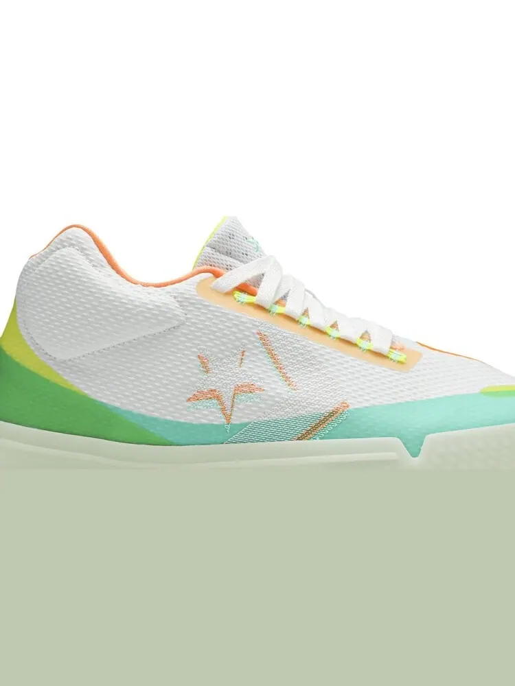 Кроссовки Converse All Star BB Evo Mid Hi-Vis Collection - White Green Glow — изображение 2 из 8, белый
