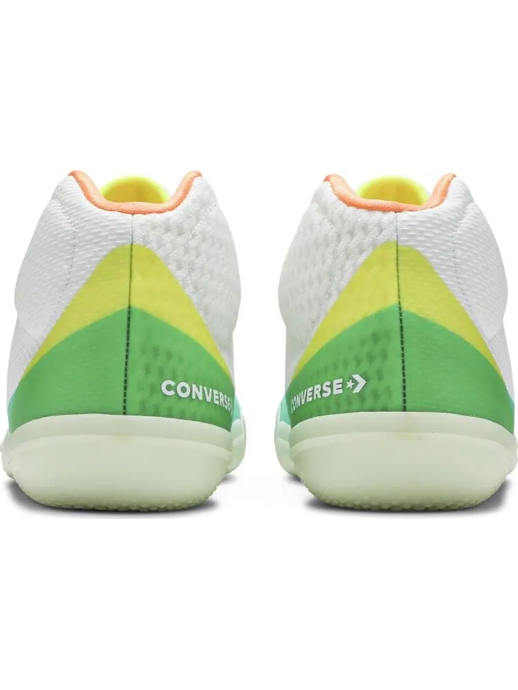 Кроссовки Converse All Star BB Evo Mid Hi-Vis Collection - White Green Glow — изображение 6 из 8, белый