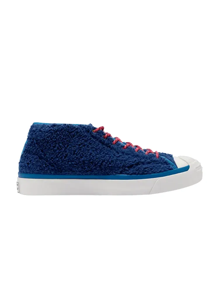 Кроссовки Converse Jack Purcell Mid 'Retro Sherpa - Navy Lemon' — изображение 1 из 1, темно-синий