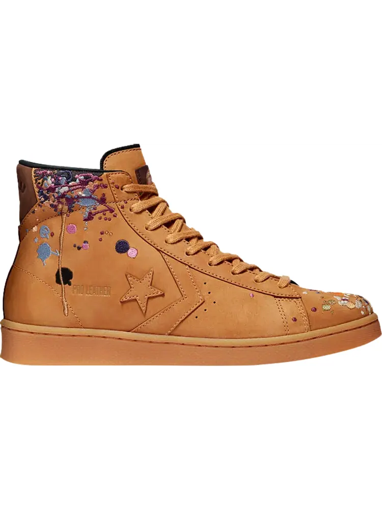 Кроссовки Converse Bandulu x Pro Leather High Paint Splatter - Flux — изображение 1 из 1, коричневый
