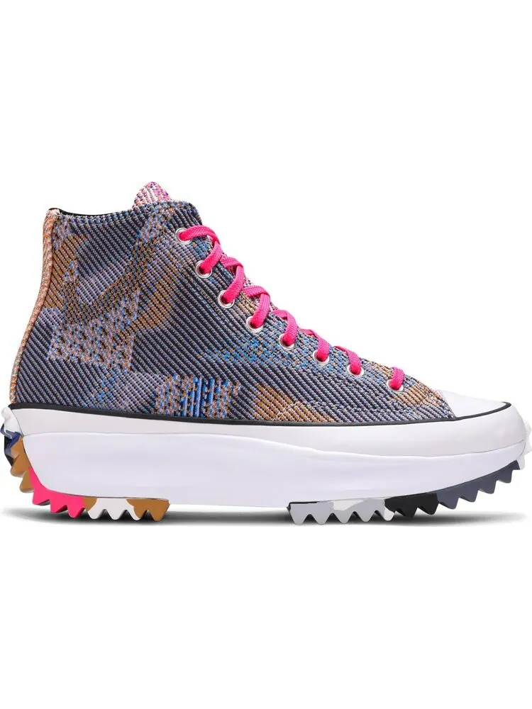 Кроссовки Converse Run Star Hike High Knit Mashup — изображение 1 из 8, синий
