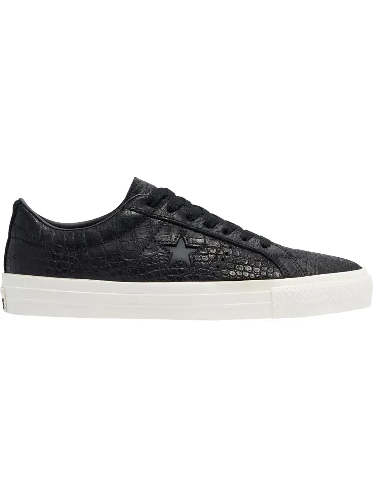 Кроссовки Converse One Star Pro Low Croc Emboss - Black — изображение 1 из 1, черный