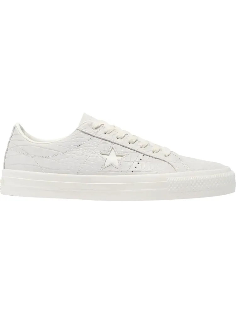 Кроссовки Converse One Star Pro Low Croc Emboss - Egret — изображение 1 из 1, белый