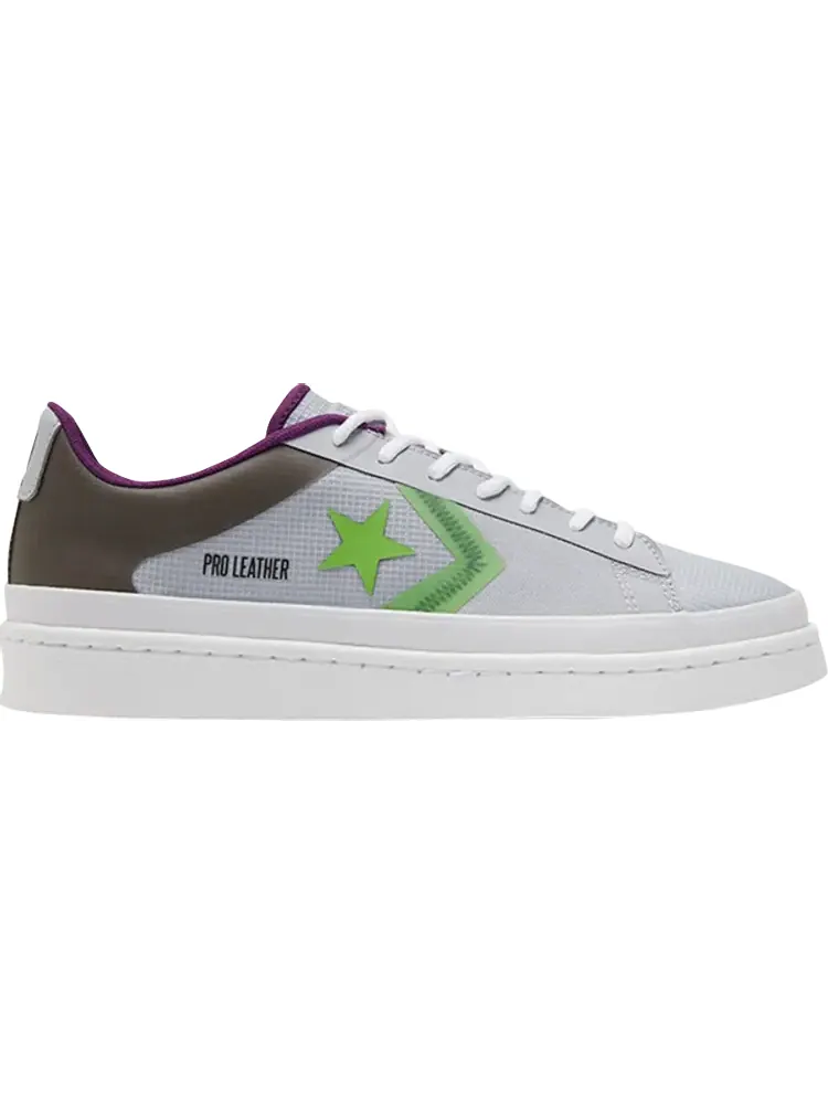 Кроссовки Converse Pro Leather Low Miami Vibez - Gravel Bold Wasabi — изображение 1 из 1, серый