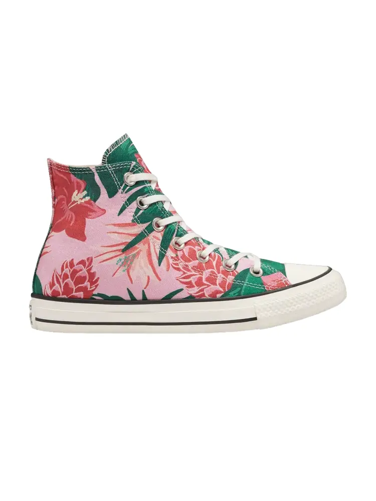 Кроссовки Converse Chuck Taylor All Star High 'Jungle Scene - Pink Floral Print' — изображение 1 из 1, розовый/черный