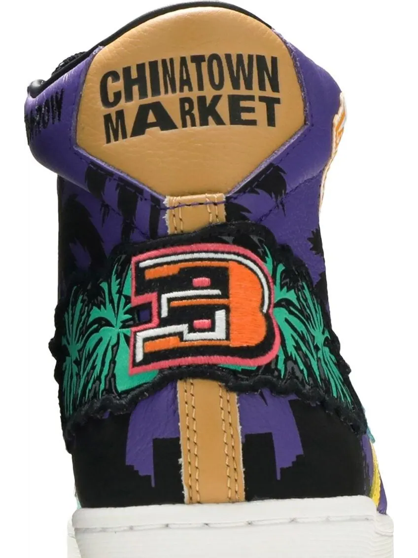 Кроссовки Converse Chinatown Market x Pro Leather High Lakers Championship Jacket — изображение 7 из 8, фиолетовый