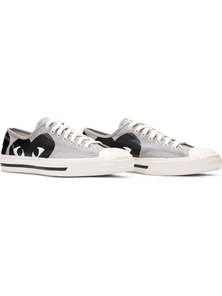 Кроссовки Converse Comme des Garçons PLAY x Jack Purcell Drizzle Black — изображение 8 из 8, серый