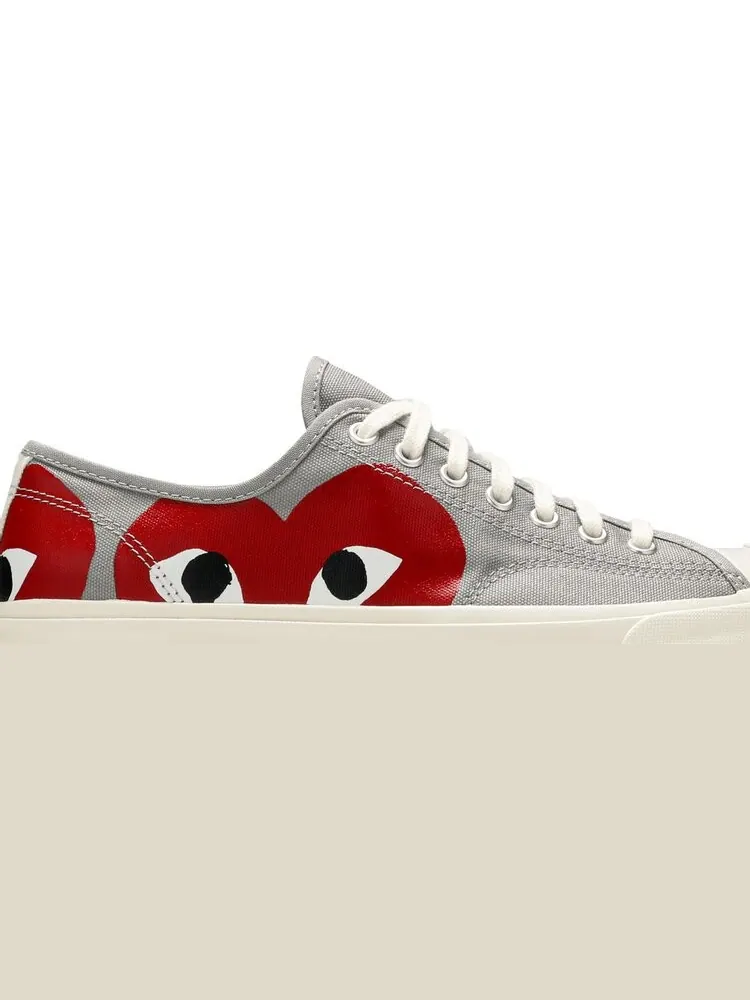 Кроссовки Converse Comme des Garçons PLAY x Jack Purcell Drizzle Red — изображение 2 из 8, серый