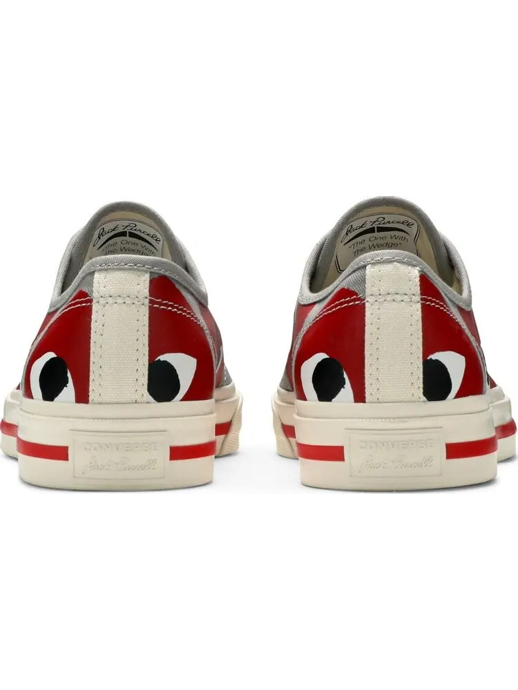 Кроссовки Converse Comme des Garçons PLAY x Jack Purcell Drizzle Red — изображение 6 из 8, серый