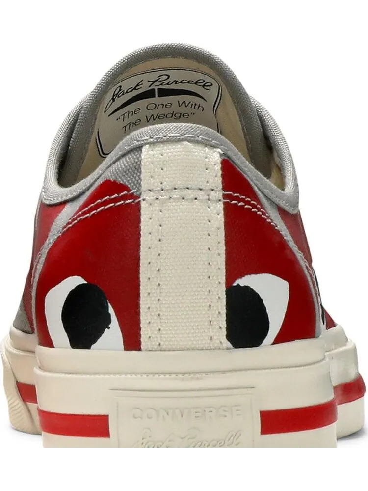 Кроссовки Converse Comme des Garçons PLAY x Jack Purcell Drizzle Red — изображение 7 из 8, серый