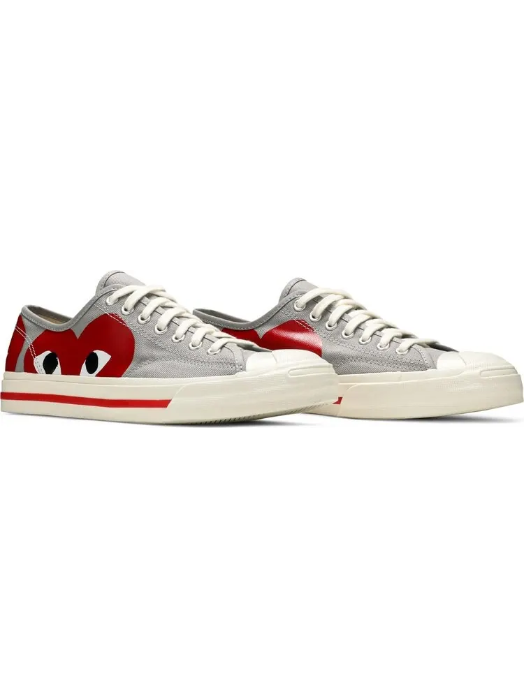 Кроссовки Converse Comme des Garçons PLAY x Jack Purcell Drizzle Red — изображение 8 из 8, серый