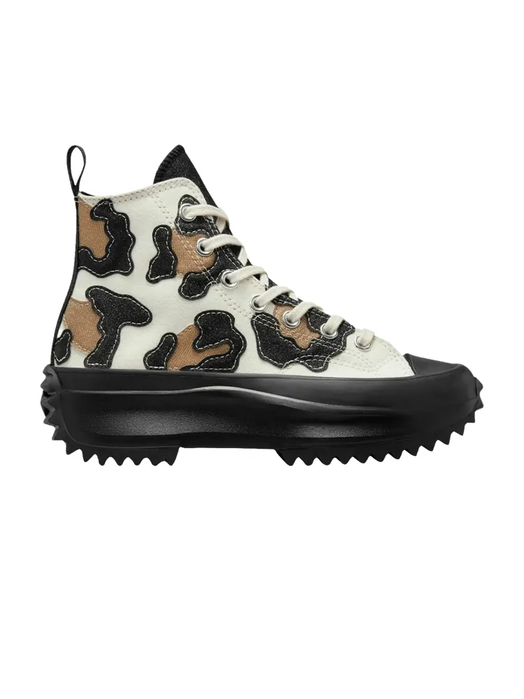 Кроссовки Converse Run Star Hike High 'Leopard' — изображение 1 из 1, черный/золотистый
