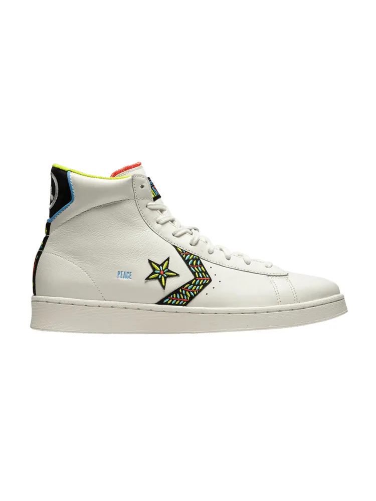 Кроссовки Converse Pro Leather High 'Peace Unity' — изображение 1 из 1, винтажный белый/черный